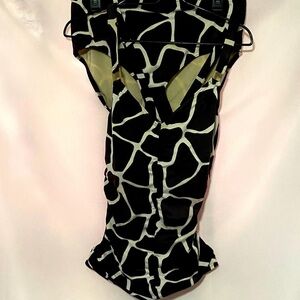 Lands' End Wo size 12 BROWN and White Patterned 2 Piece swimsuit silver‎ accents